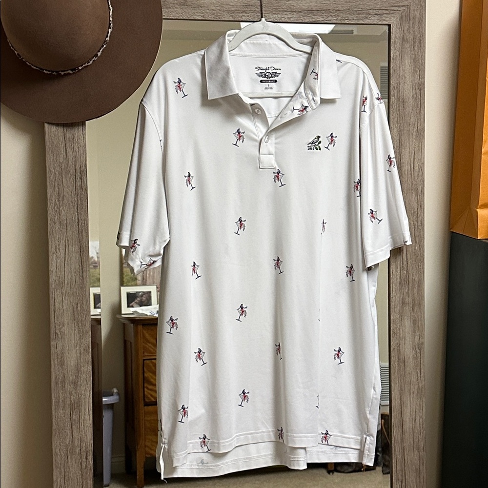 Straight Down Mens Performance Polo - image 1